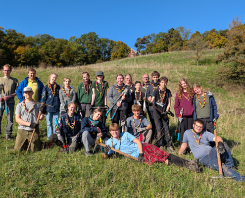 Die Dänen beim Pflegetermin am Giesshuebl